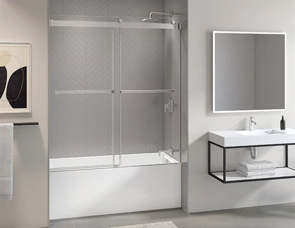 Porte de bain coulissante en alcôve Collection Gemini Plus - Image 2