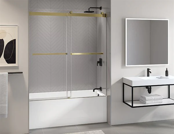 Porte de bain coulissante en alcôve Collection Gemini Plus - Image 4