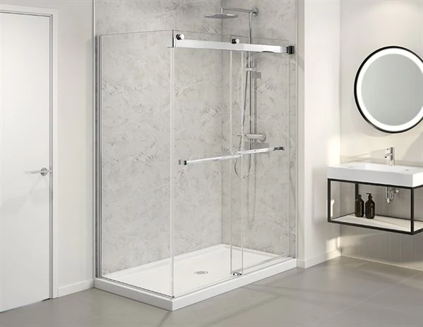 Porte de douche coulissante 2 côtés 75" Collection Gemini