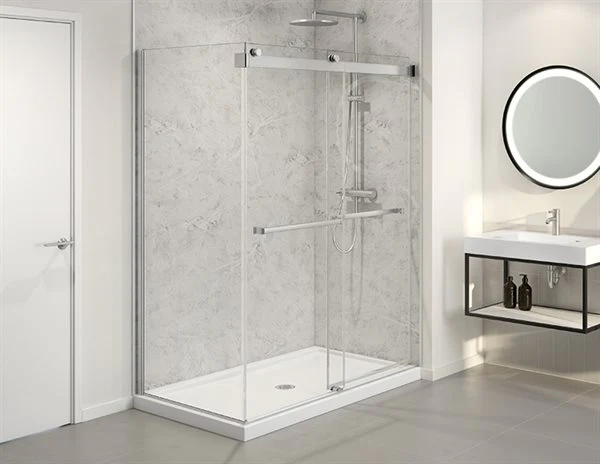 Porte de douche coulissante 2 côtés 75" Collection Gemini - Image 2