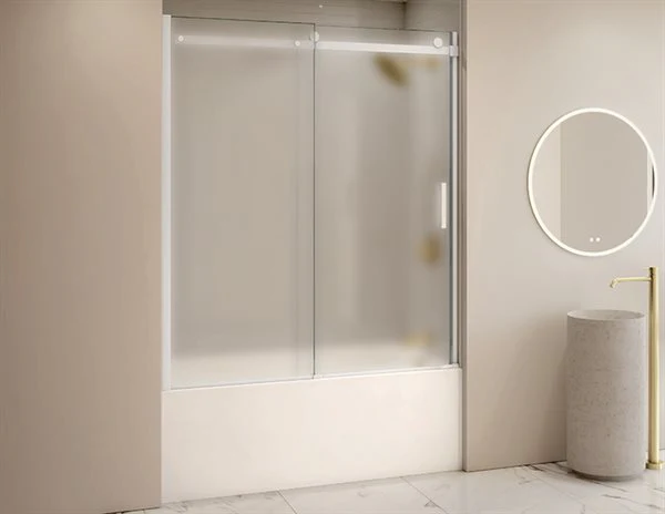 Porte de bain coulissante, verre Brume 66" Collection Horizon - Image 4