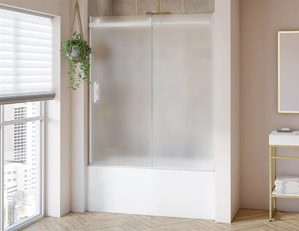 Porte de bain coulissante verre Brume 66" Collection Skyline - Image 4