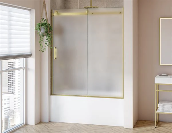 Porte de bain coulissante verre Brume 66" Collection Skyline - Image 5