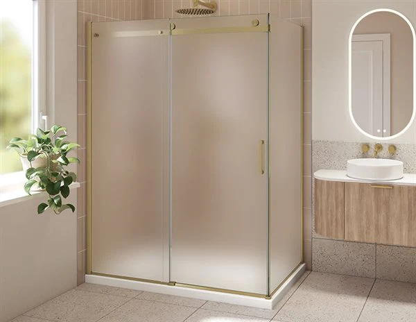 Porte de douche 2 côtés 79" Verre Brume Collection Horizon - Image 5