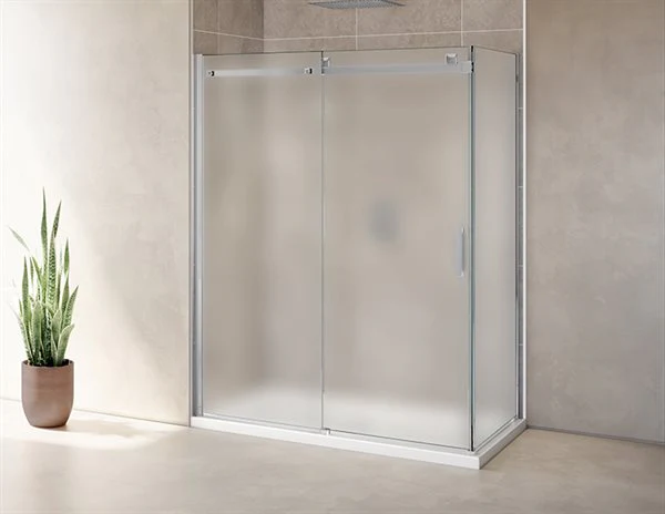 Porte de douche 2 côtés 79" Verre Brume Collection Skyline - Image 2