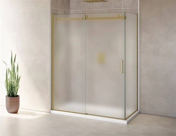 Porte de douche 2 côtés 79" Verre Brume Collection Skyline - Image 5