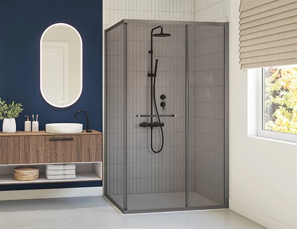 Porte de douche 2 côtés à ouverture intérieure 79" Collection Closiq - Image 4