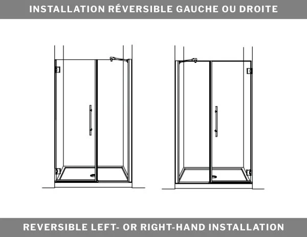 Porte de douche à pivot en alcôve 79" Collection Select Kara - Image 4