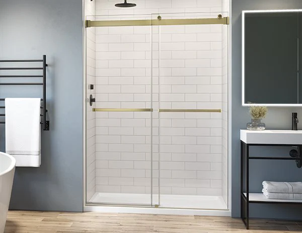 Porte de douche coulissante en alcôve 79" Collection Gemini Plus - Image 4