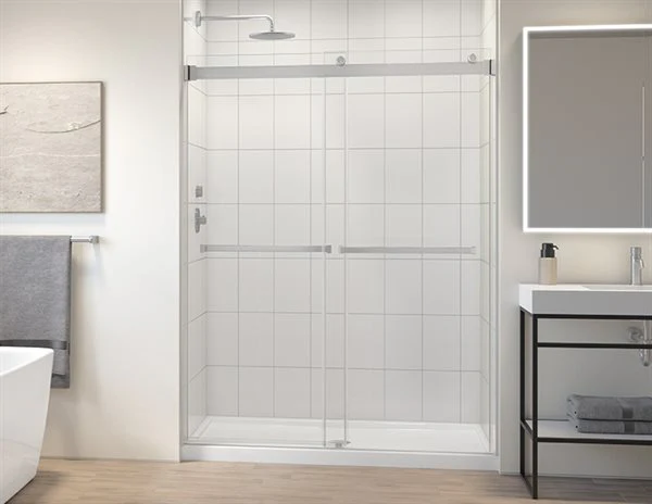Porte de douche coulissante en alcĂ´ve 75" Collection Gemini - Image 2