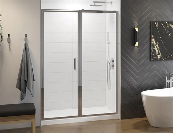 Porte de douche Ă pivot en alcĂ´ve 79" Collection Elera