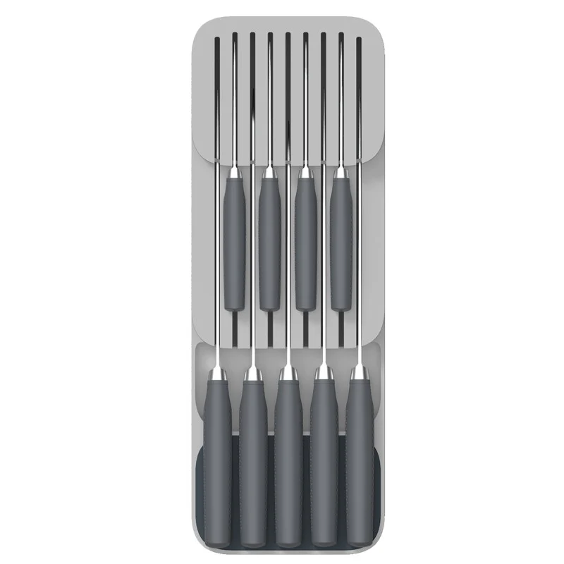 Rangement pour couteaux à 2 niveaux gris - Image 3