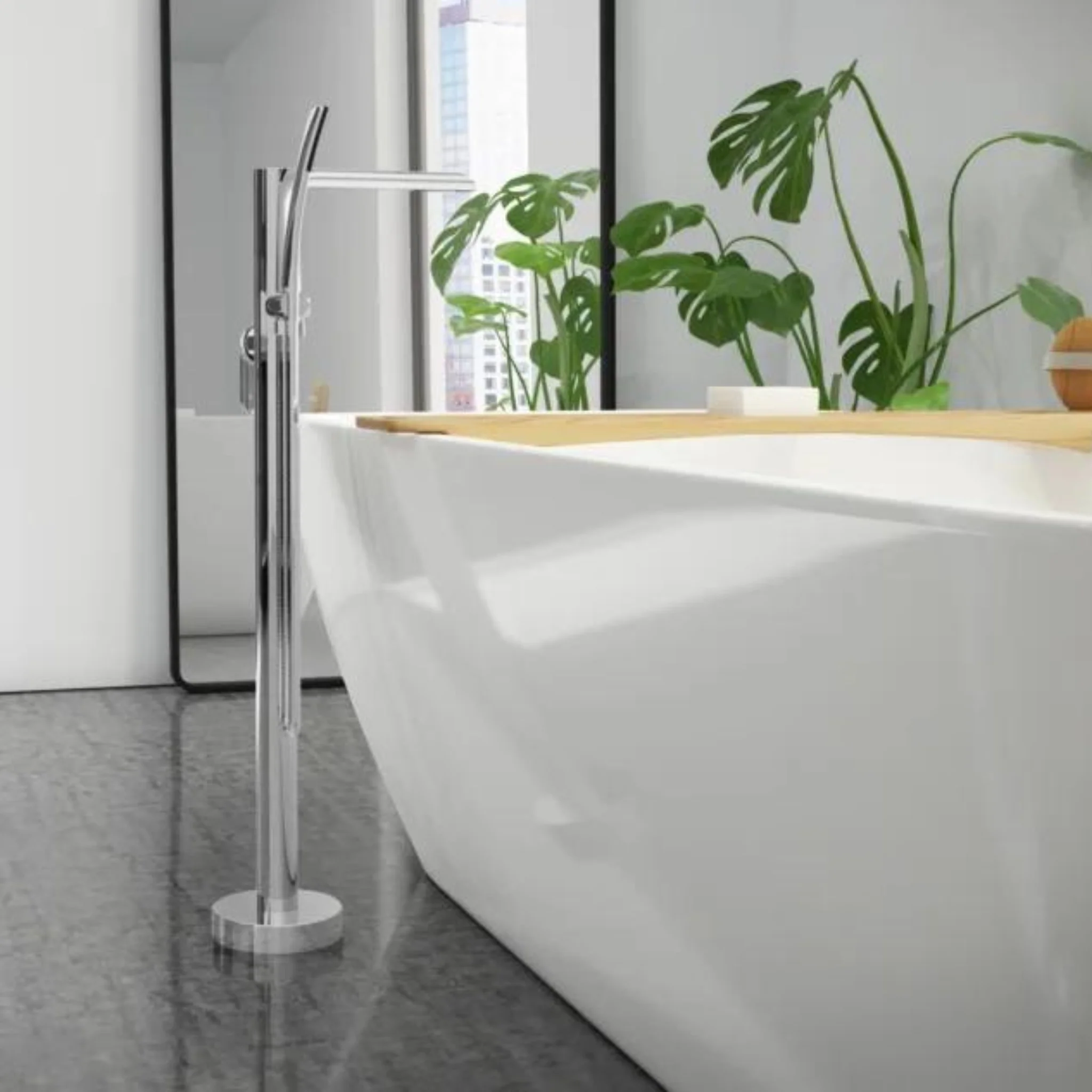 Robinet pour bain autoportant Chrome Collection Kara - Image 3