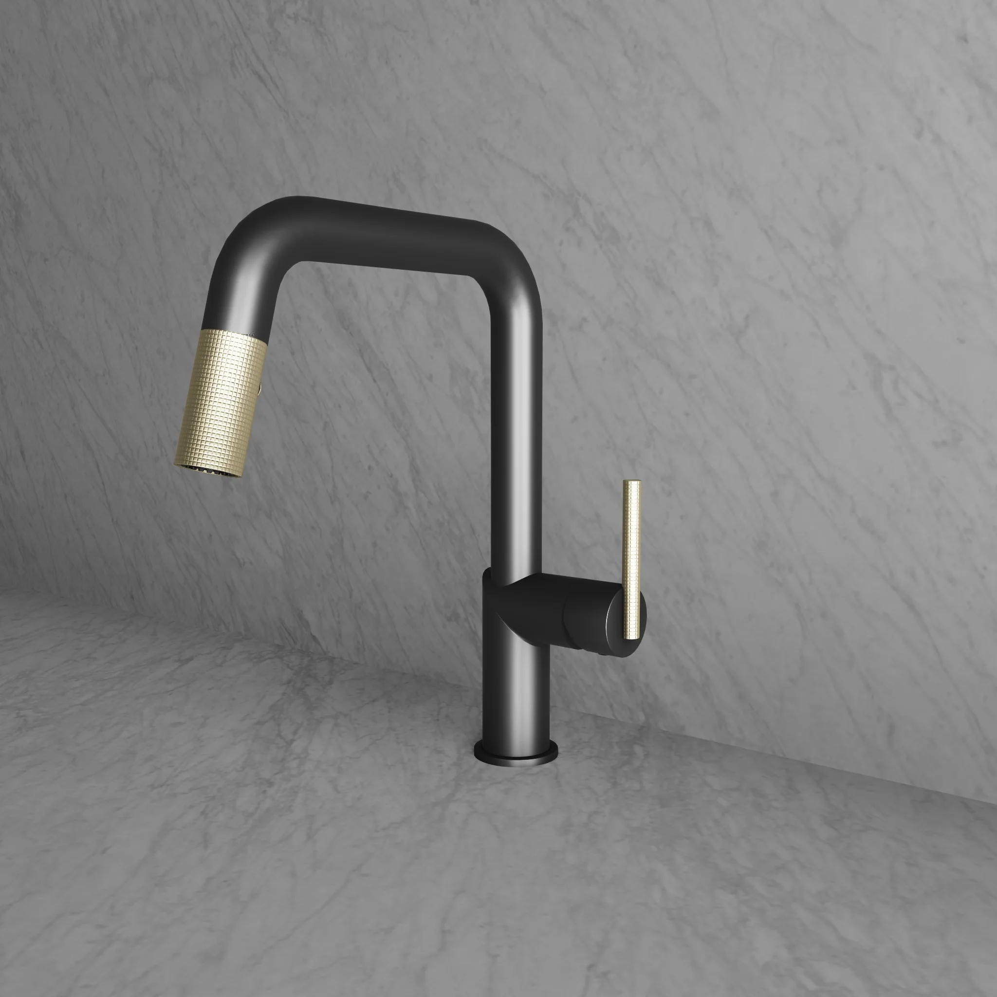 Robinet de cuisine avec douchette Bec Carré Collection Vision IV - Image 10