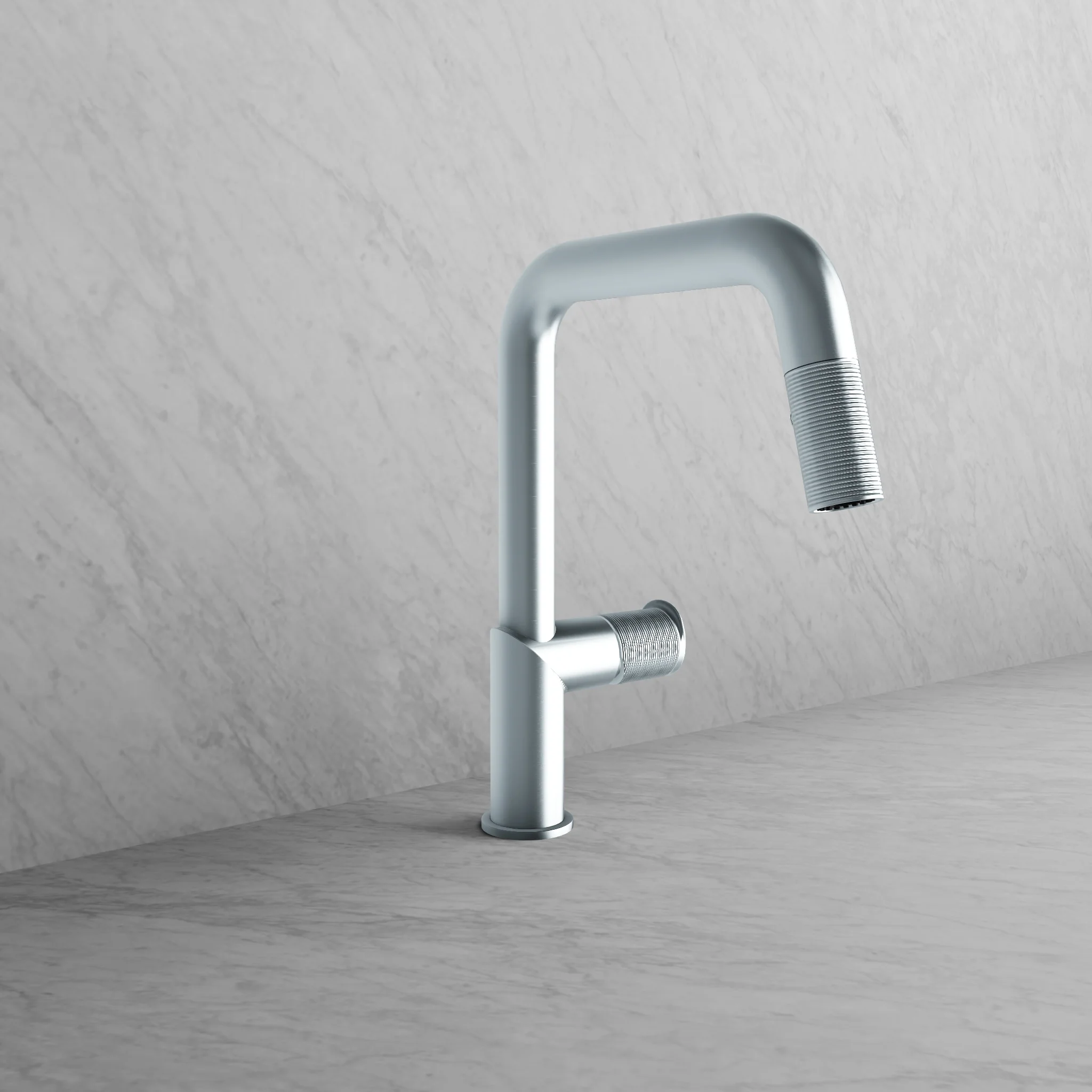 Robinet de cuisine avec douchette Bec Carré Collection Vision IV - Image 2