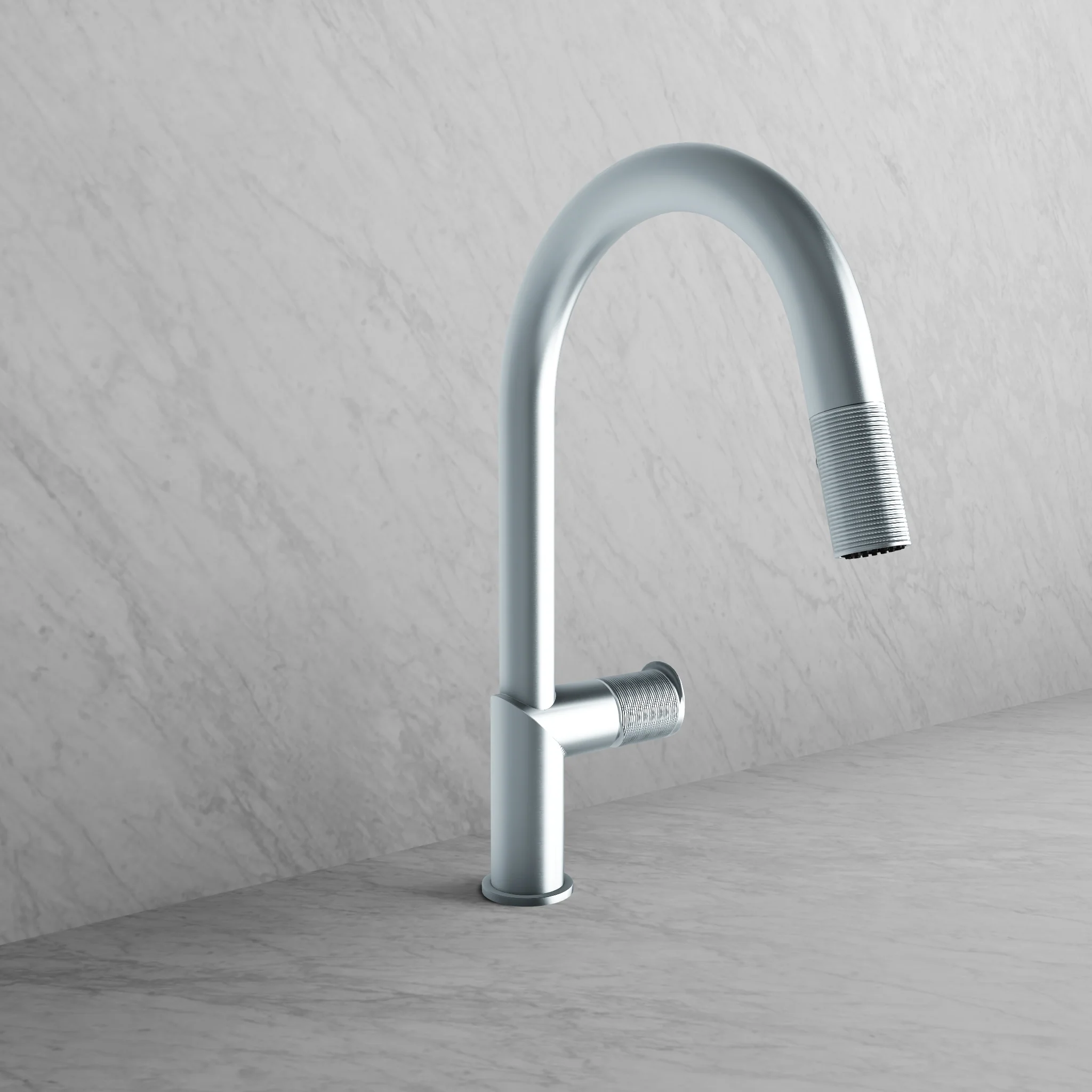 Robinet de cuisine avec douchette Bec Rond Collection Vision III - Image 2