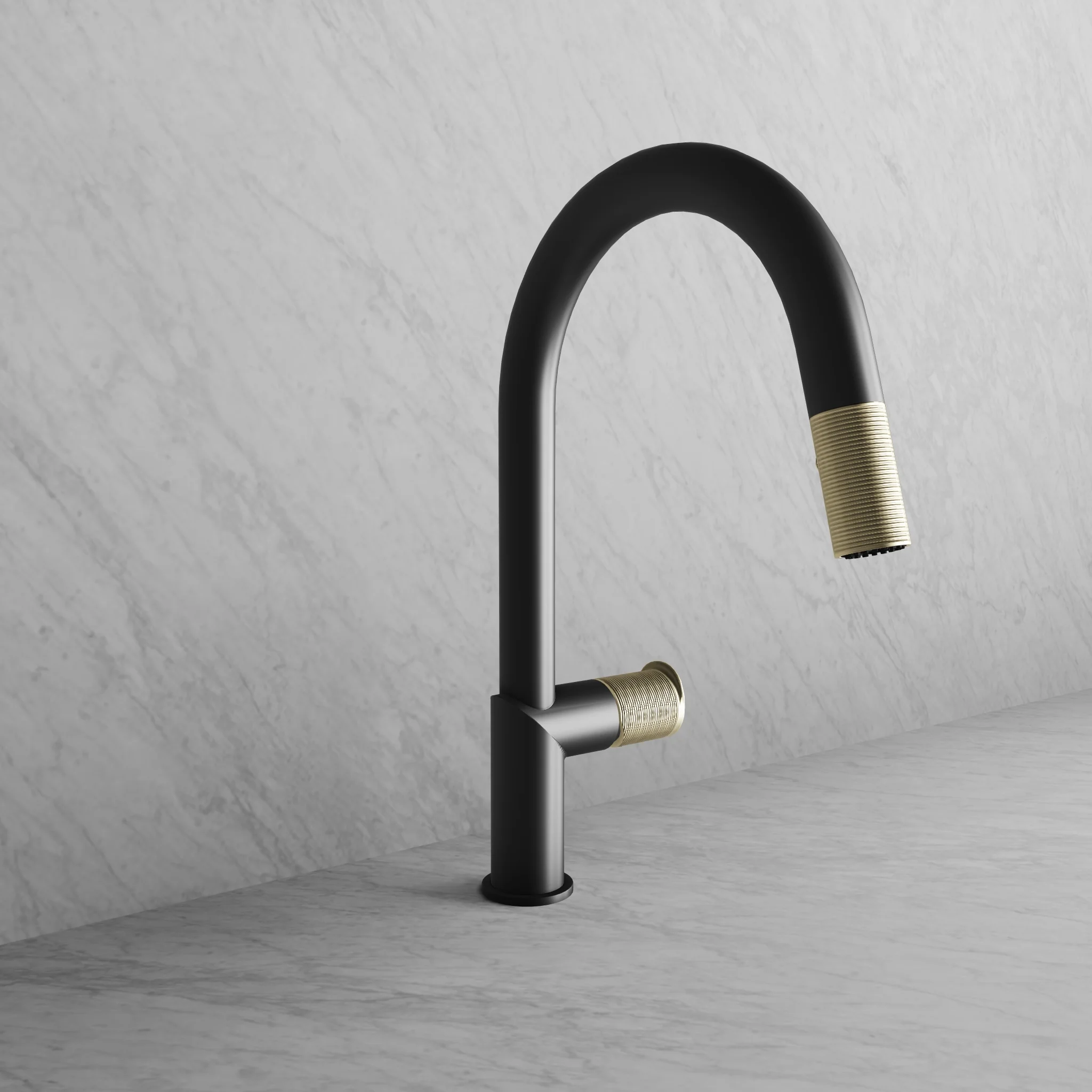 Robinet de cuisine avec douchette Bec Rond Collection Vision III - Image 8