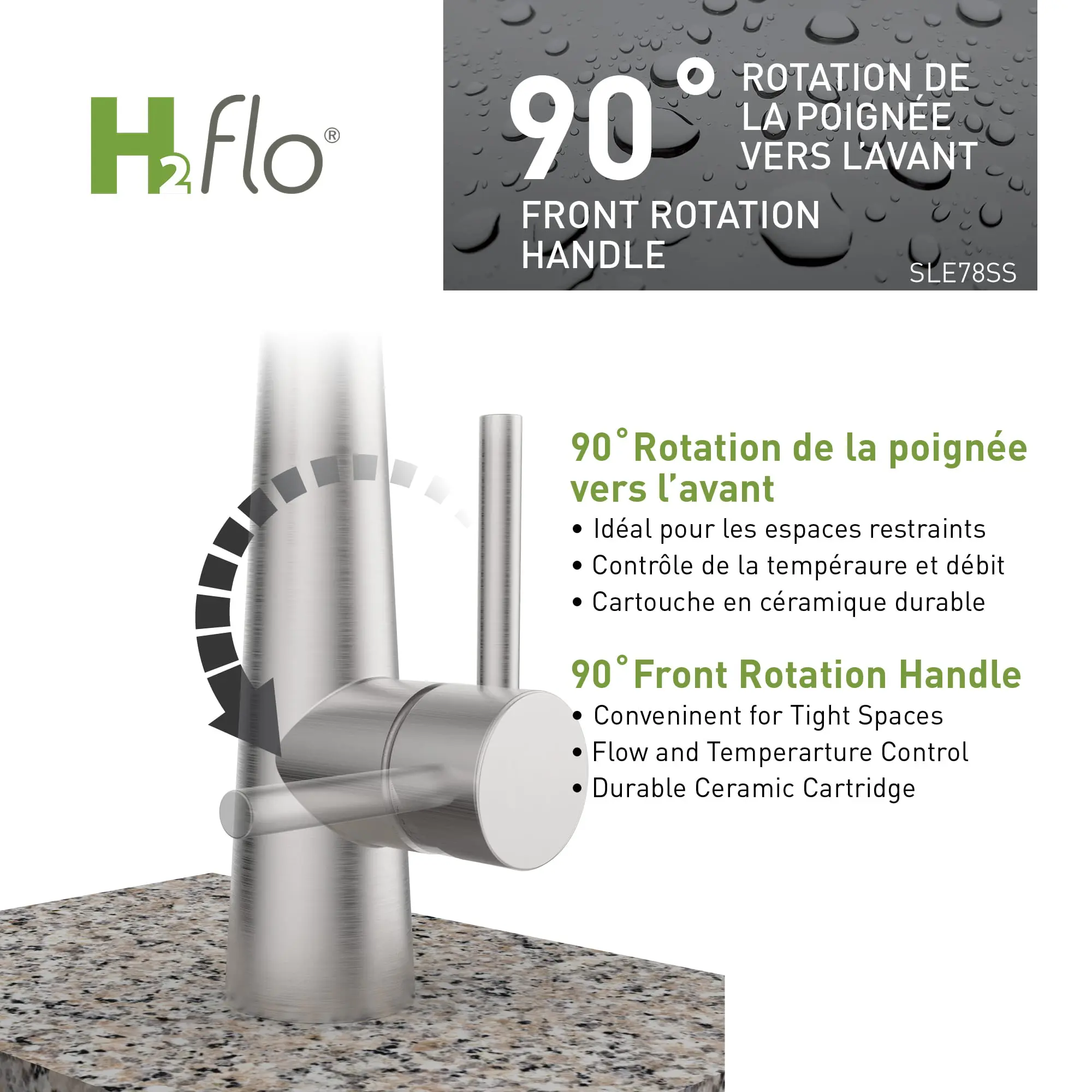 Robinet de cuisine monotrou Inox Collection Slend - Image 4