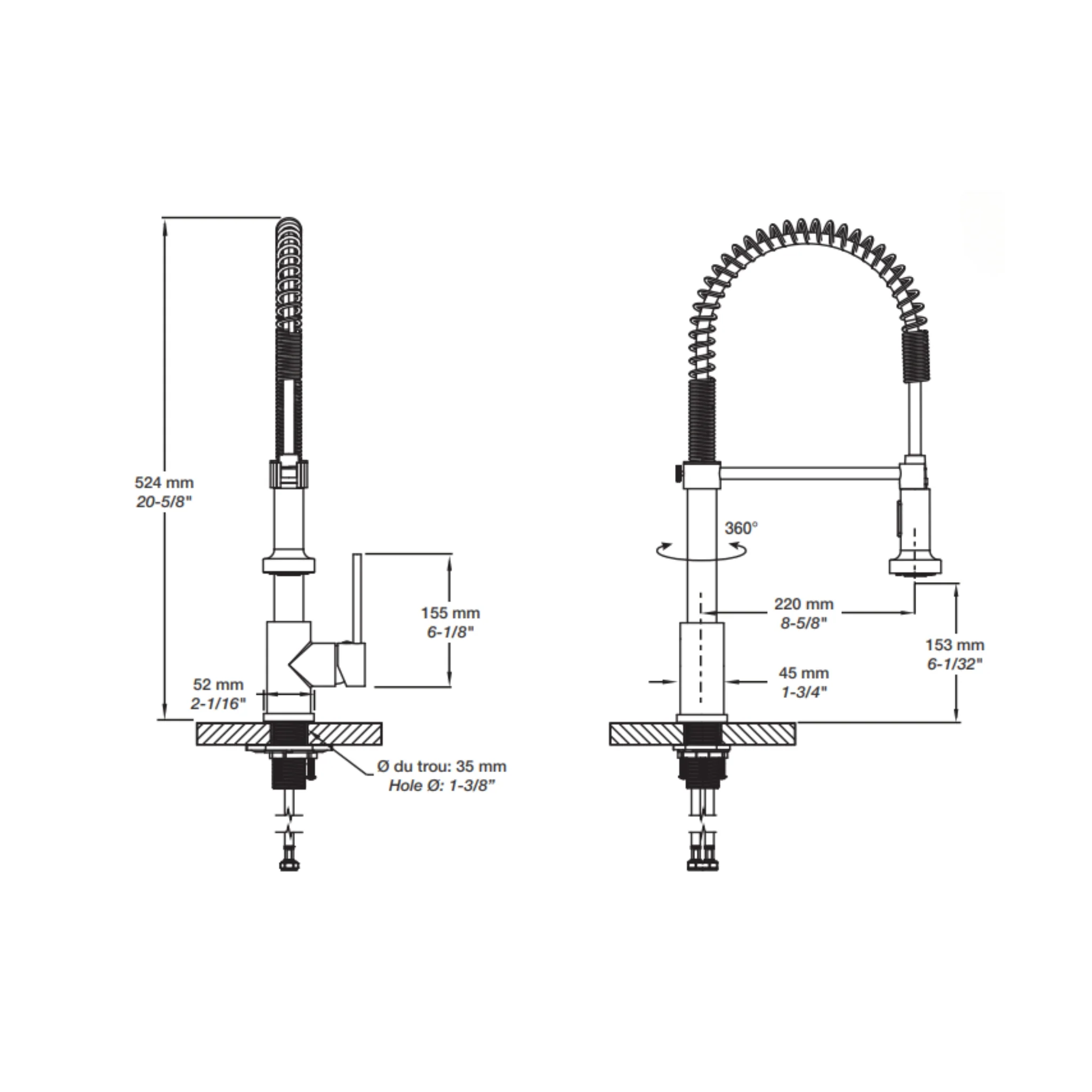 Robinet de cuisine de style industriel Collection TECH IV - Image 3