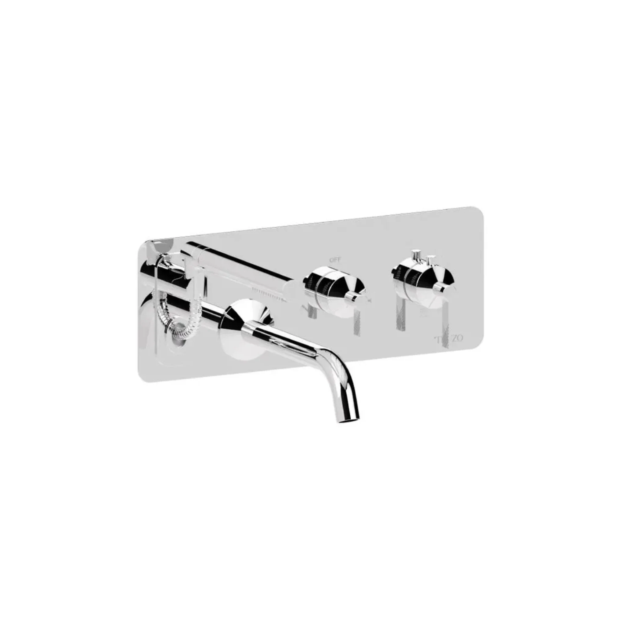 Robinet de bain mural avec boyau rétractable Collection Paloma