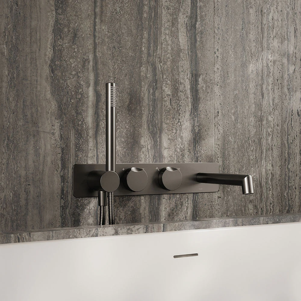 Robinet de bain mural avec douchette Collection Moon - Image 6
