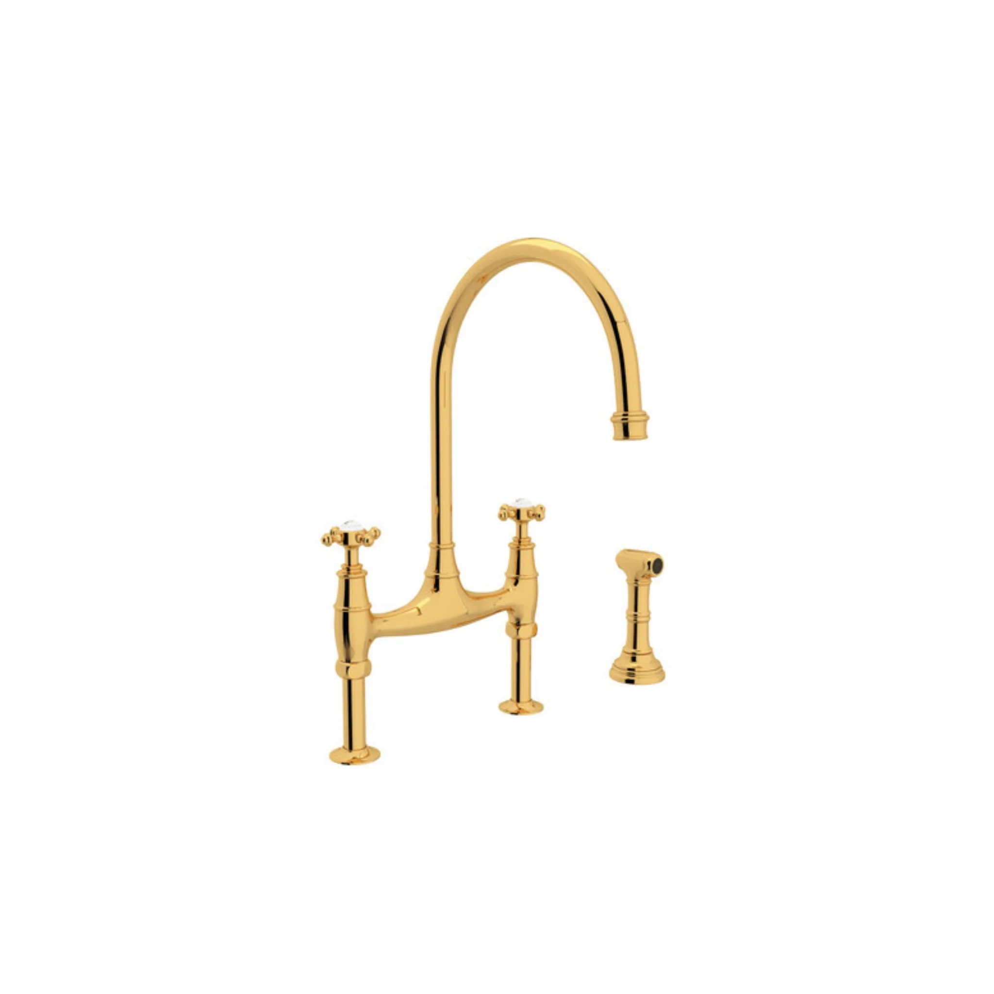 Robinet de cuisine bridge avec douchette latérale Collection Georgian Era - Image 11