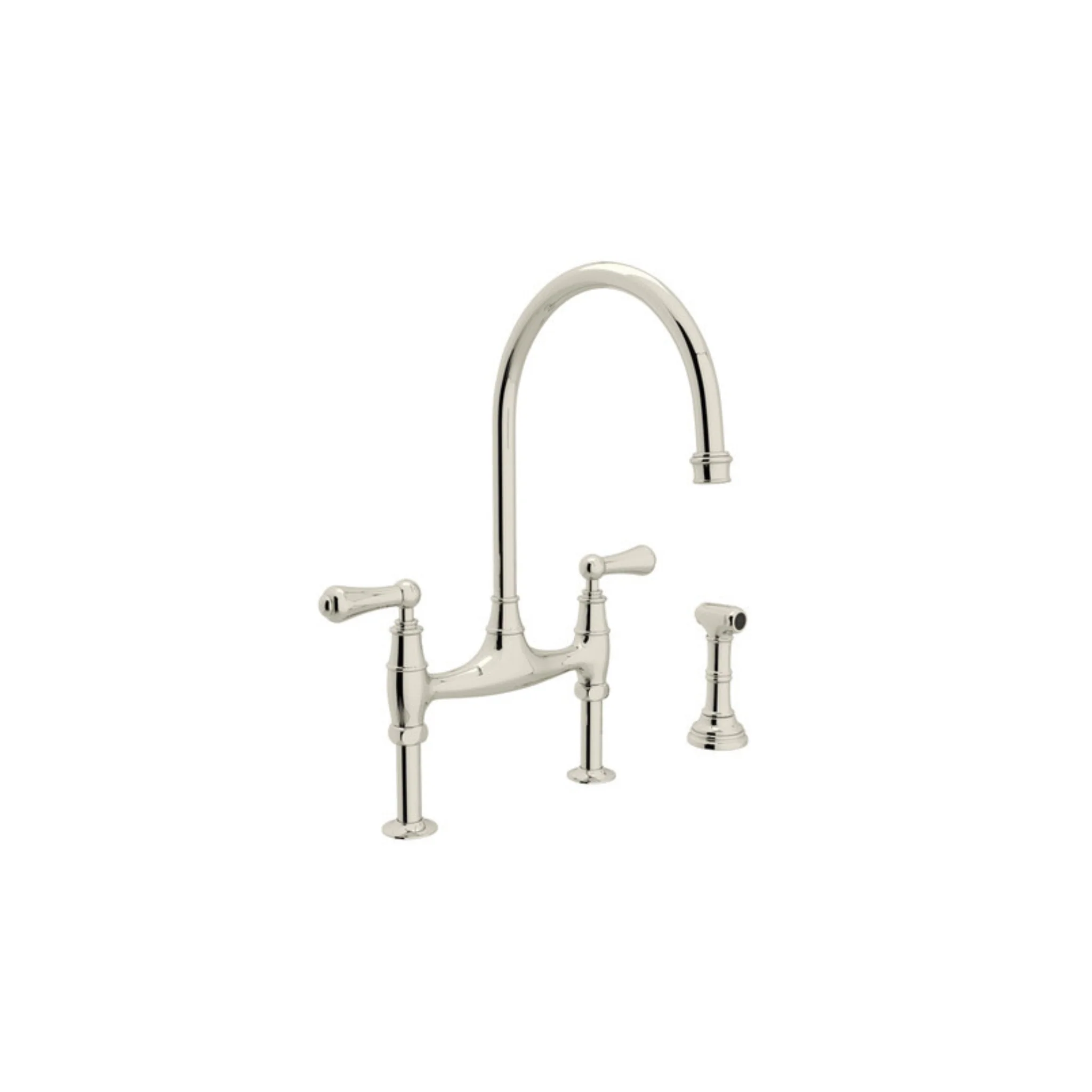 Robinet de cuisine bridge avec douchette latérale Collection Georgian Era - Image 2