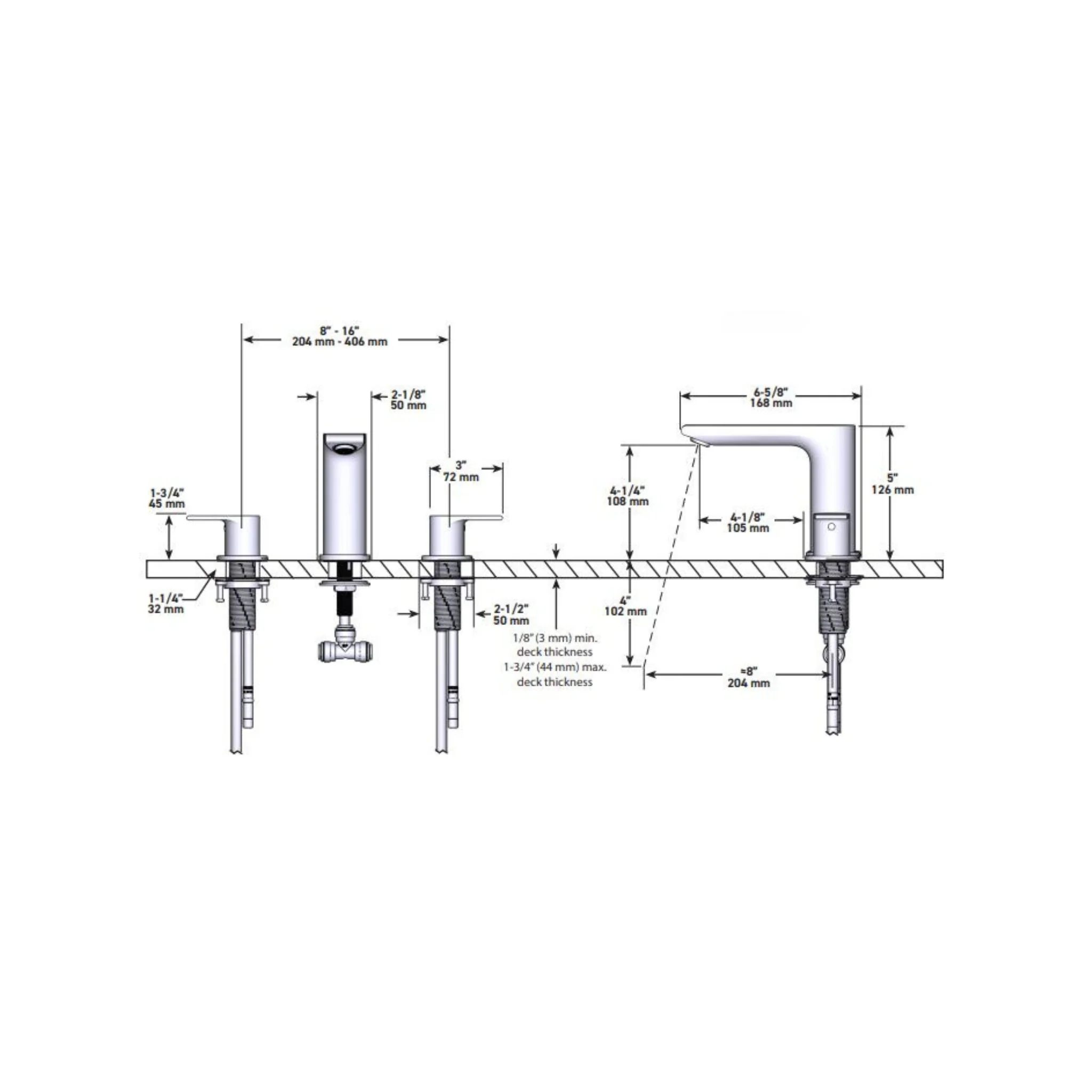 Robinet de lavabo 8" Collection Fresk - Image 4