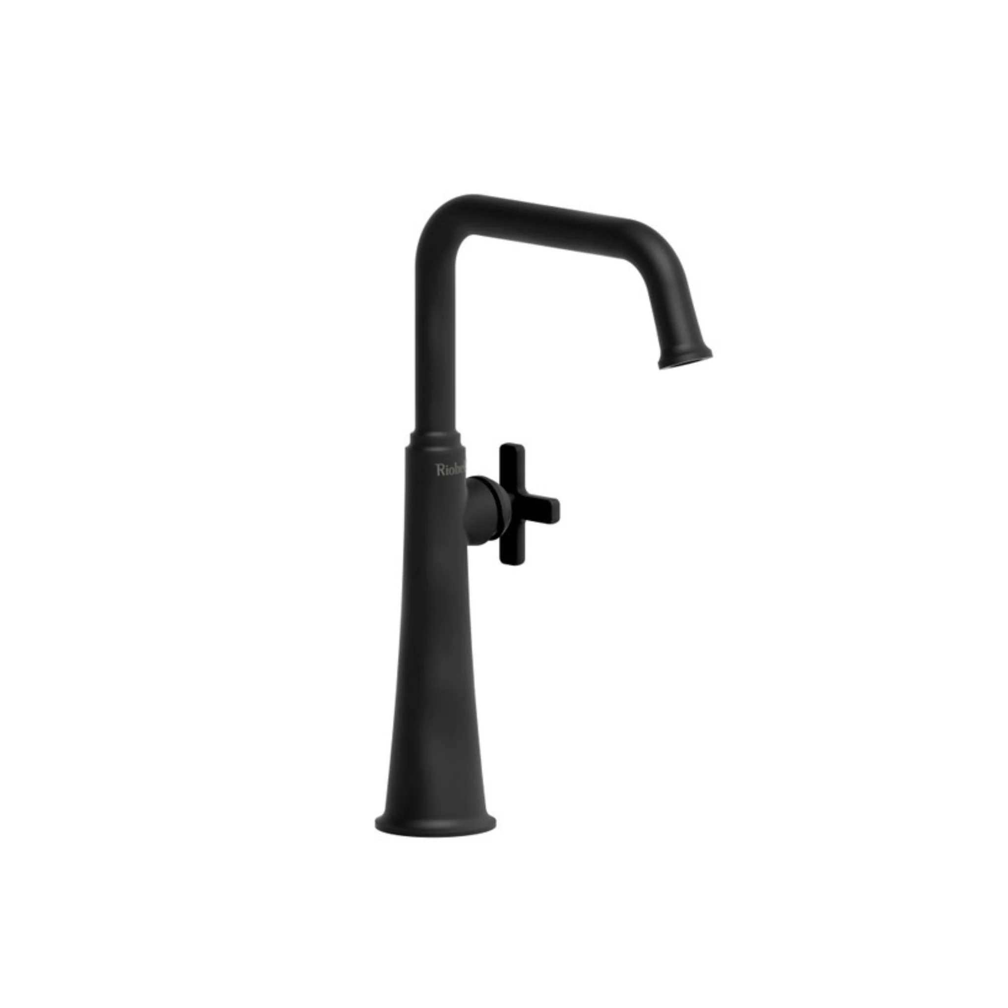 Robinet de lavabo Haut Bec Carré Noir mat Collection Momenti