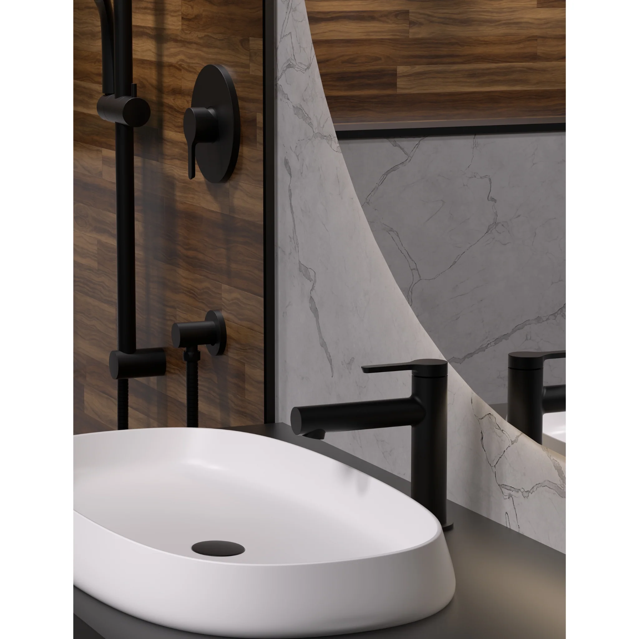 Robinet de lavabo monotrou avec drain Collection Mylo - Image 3
