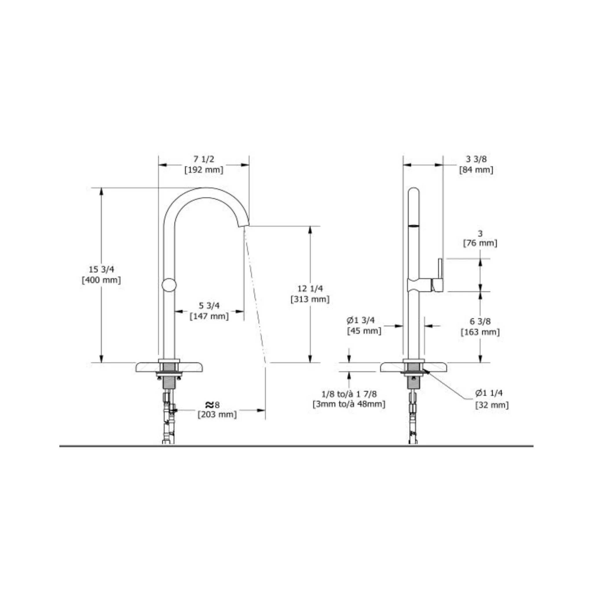 Robinet de lavabo monotrou haut Collection Riu - Image 5