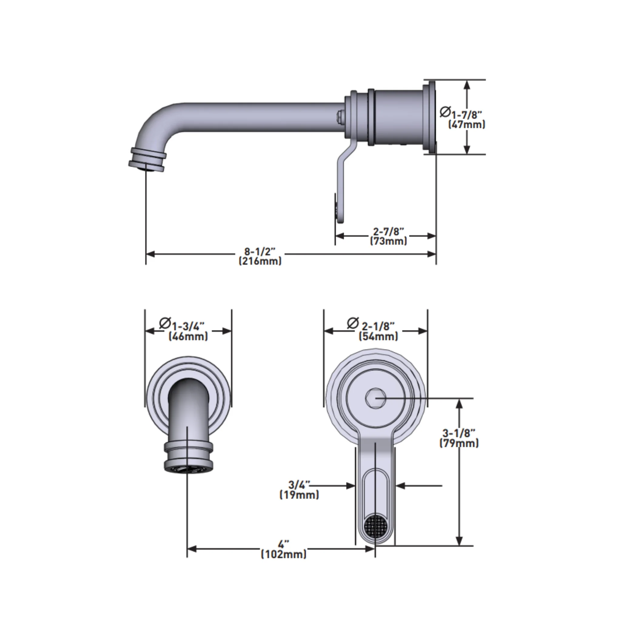Robinet de lavabo mural Collection Armstrong - Image 7