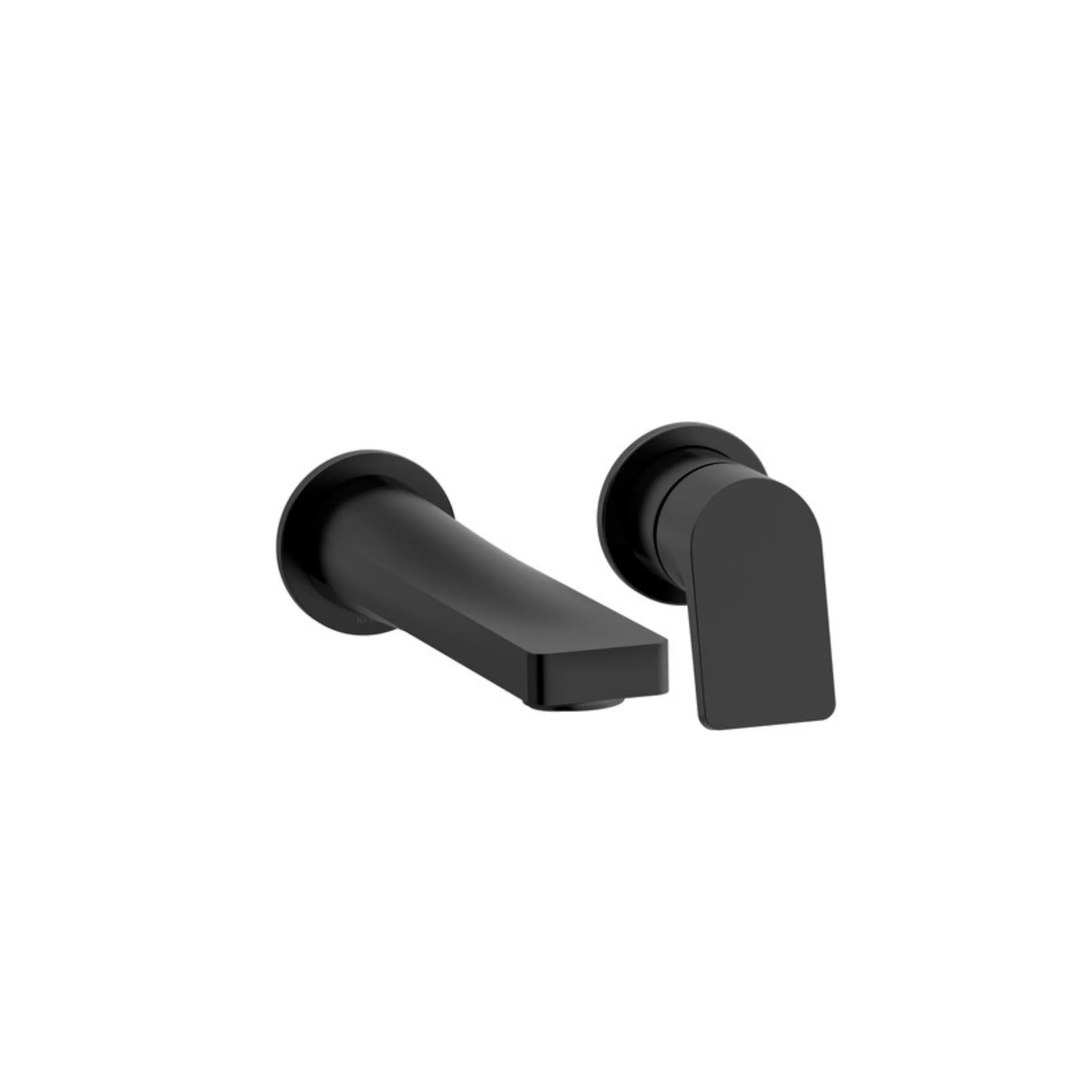 Robinet de lavabo mural Noir mat Collection Ode