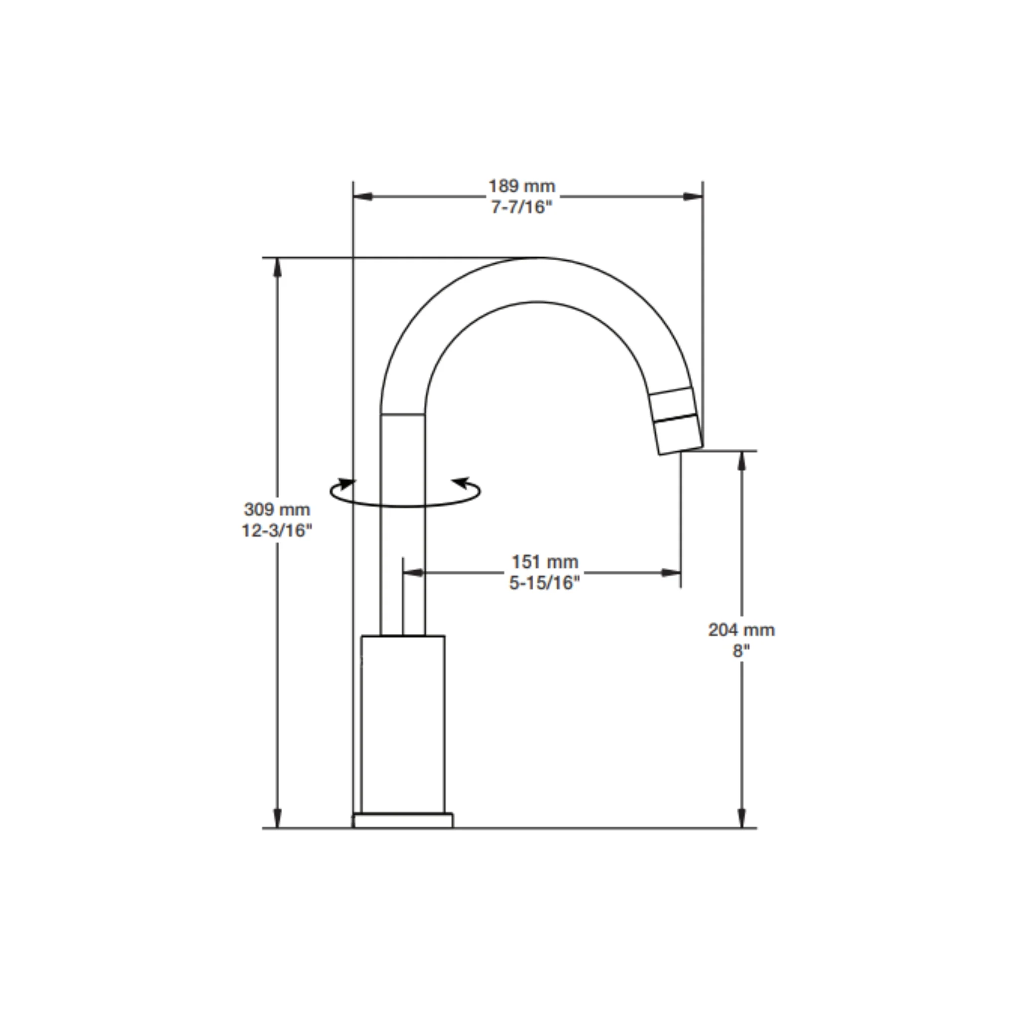 Robinet de lavabo monotrou Bec en C Collection ZIP - Image 10