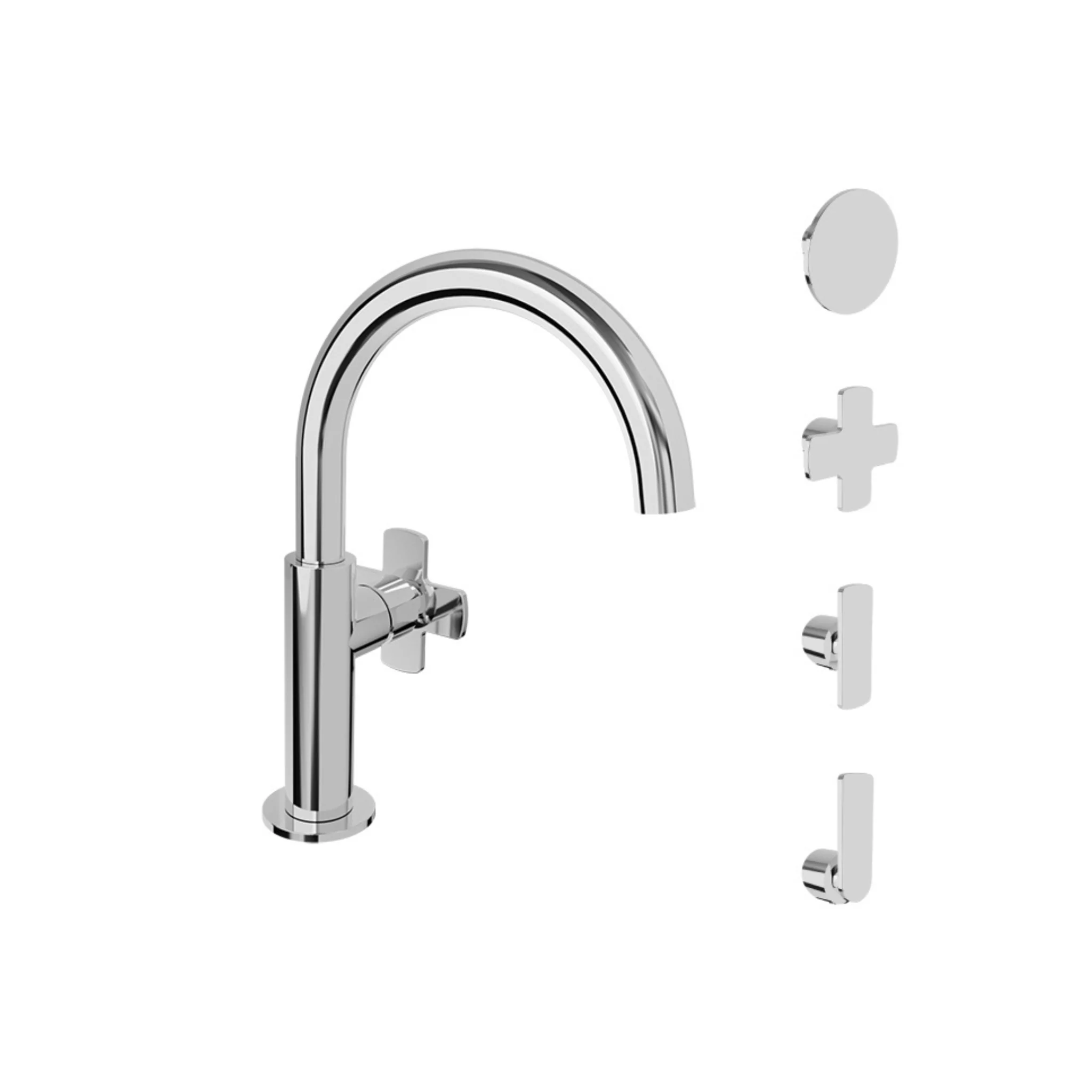Robinet de lavabo monotrou Bec Rond Collection AIR