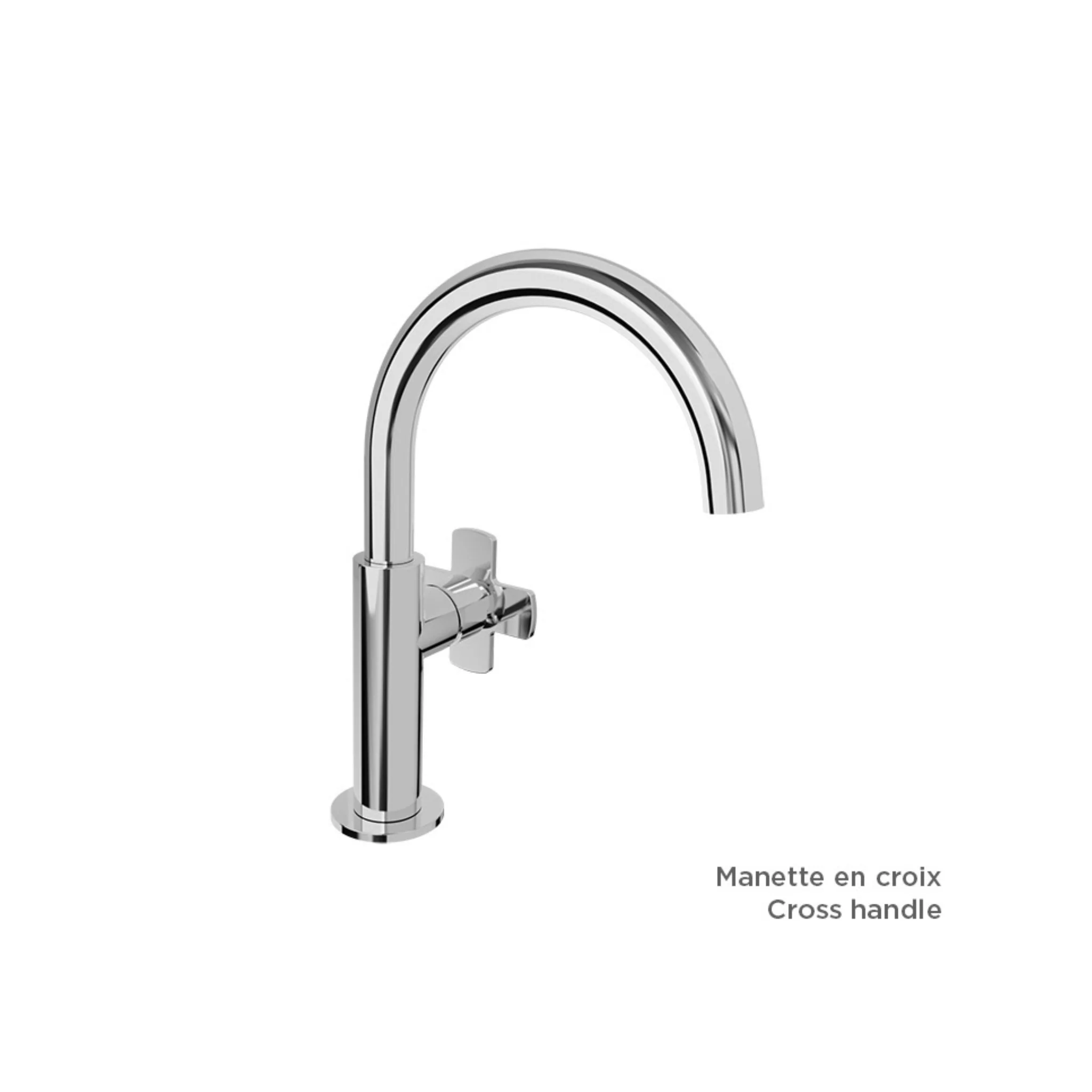 Robinet de lavabo monotrou Bec Rond Collection AIR - Image 3