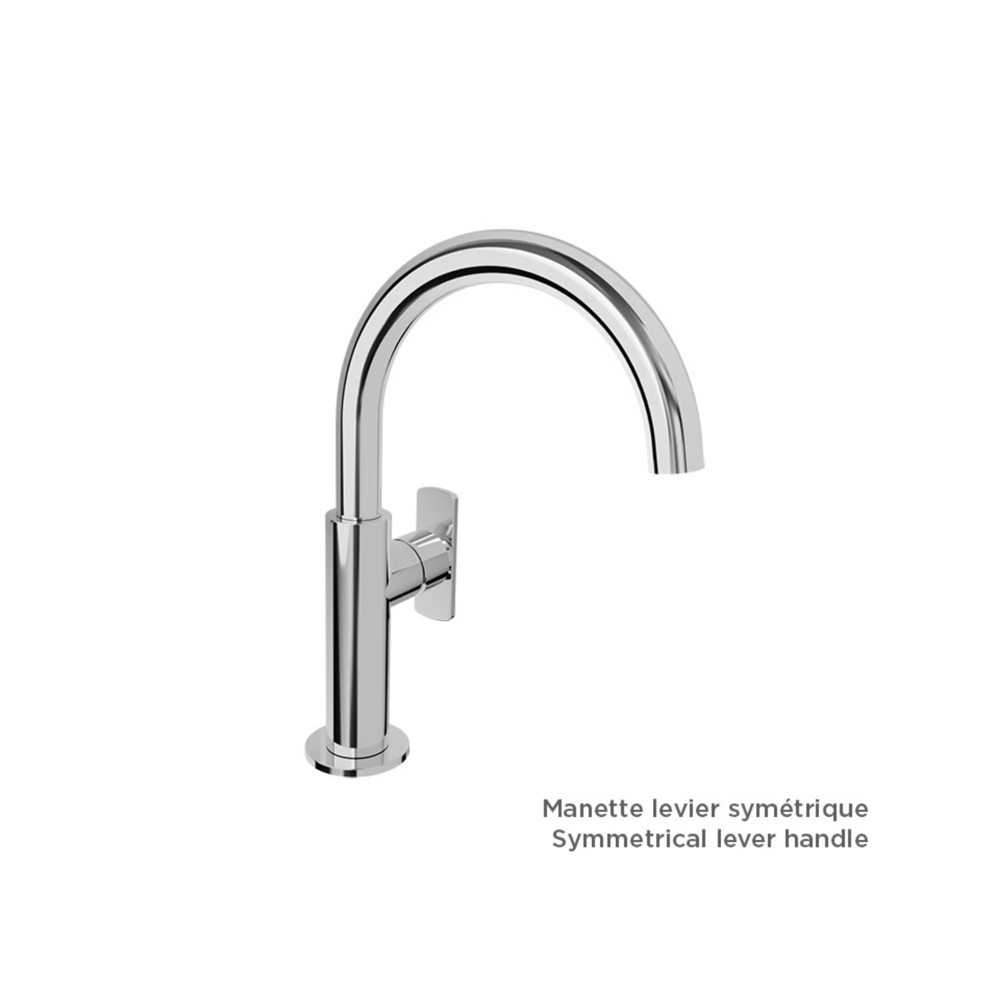 Robinet de lavabo monotrou Bec Rond Collection AIR - Image 4