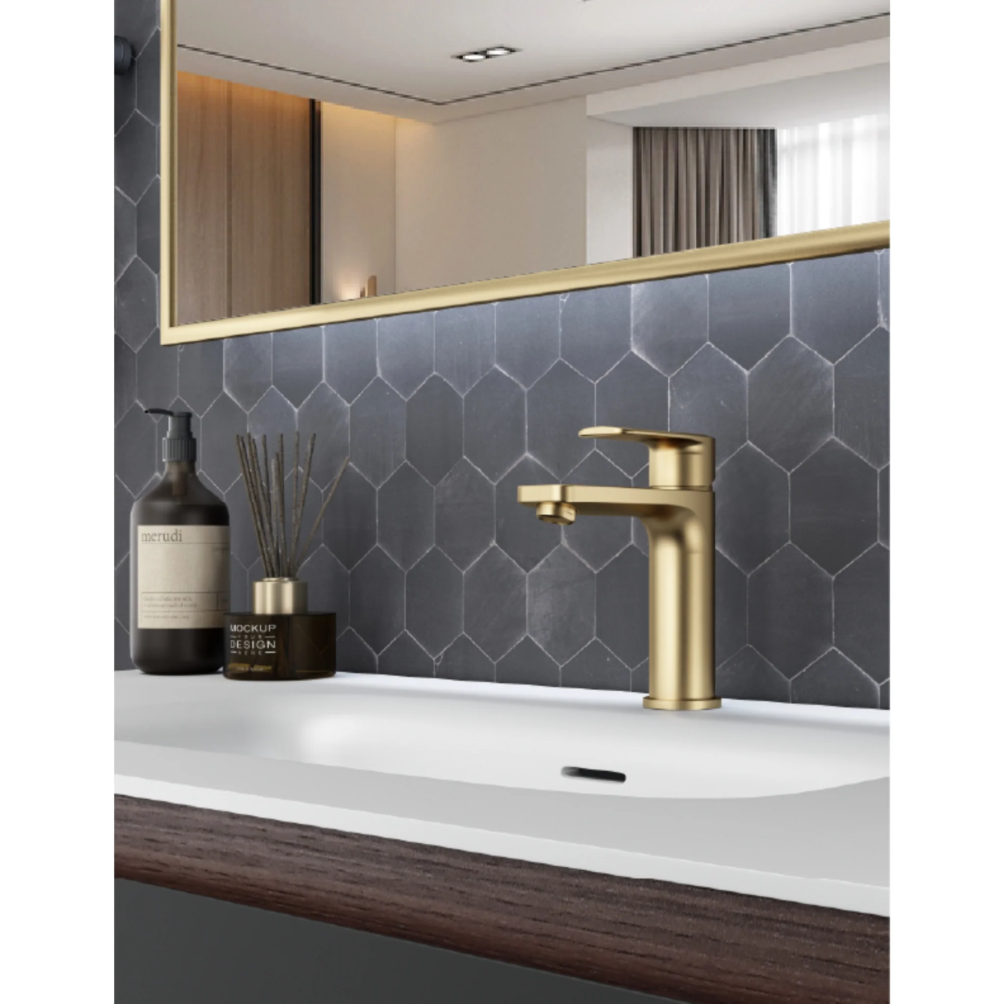 Robinet de lavabo monotrou collection Delano (sans drain) - Image 6