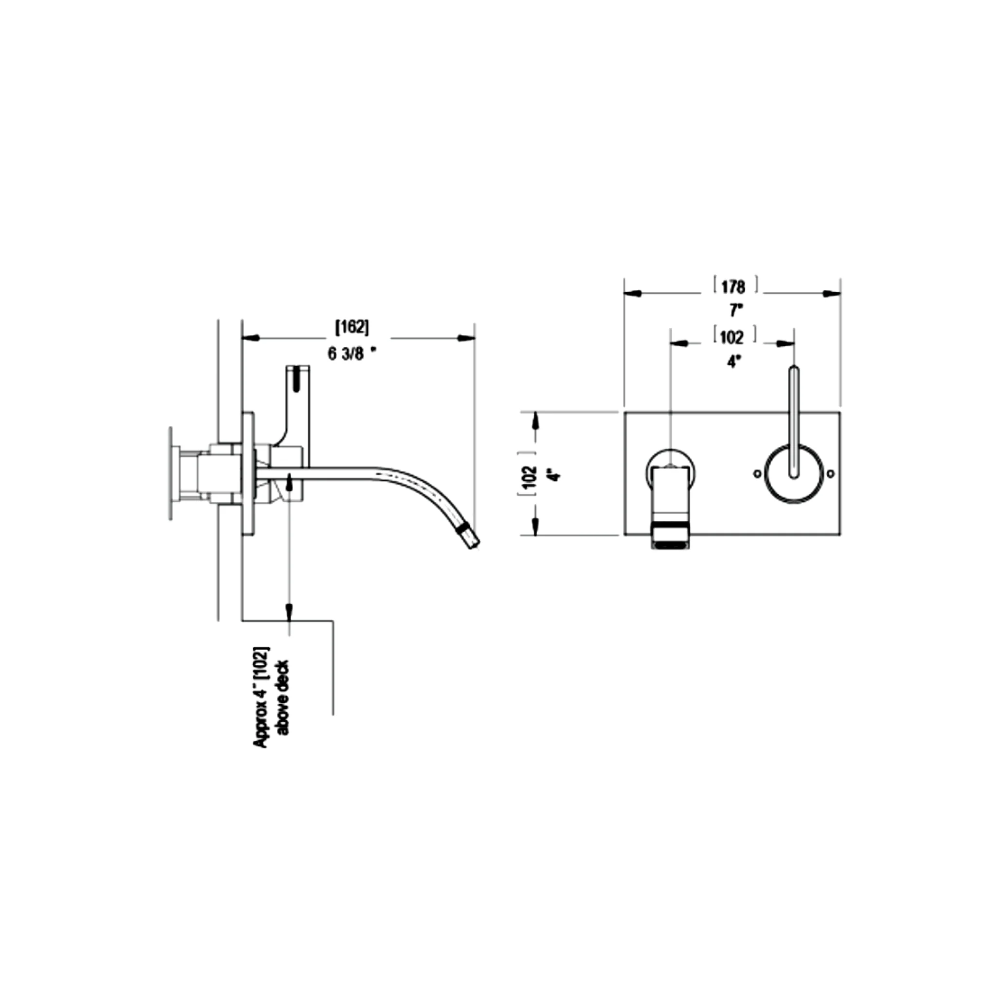 Robinet de lavabo mural mono-commande Collection R10 - Image 12