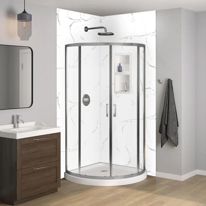 Trio Miram base, portes en verre clair et murs 75" PROMO - Image 2