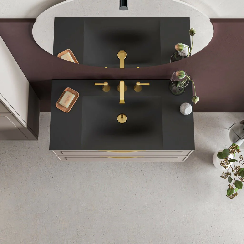 Vanité murale 36" Surface Solide Fini mat Collection Runway - Image 11
